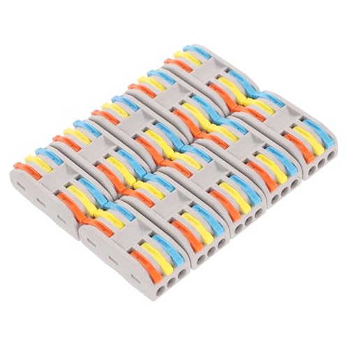 JECOMPRIS Home Electrician Tools Quick Connect Wire Splice Connectors Reusable Terminal Blocks 3- -Out
