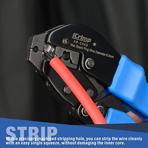 Icrimp Ratcheting Spark Plug Connector Crimper For Ignition Cable And Spark Plug Wires Maximum Diameter 8.5Mm #TOP4