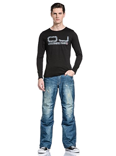 OJ - Cougar T-Shirt a Manica Lunga, Nero, 2XL