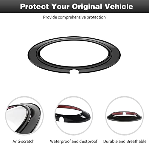 Image of CheroCar for F150 Tailgate Emblem Cover Trim, Rear Trunk Logo Back Badge Decoration Cover Trim Compatible with 2009-2014 Ford F150 F-150 Raptor,Black