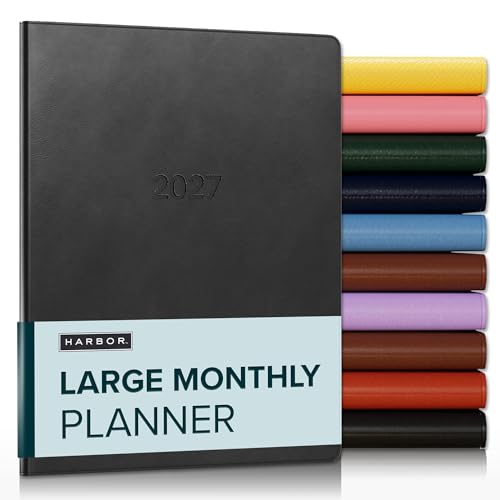 Harbor Large Monthly Planner 2026-2027 Cambridge Black