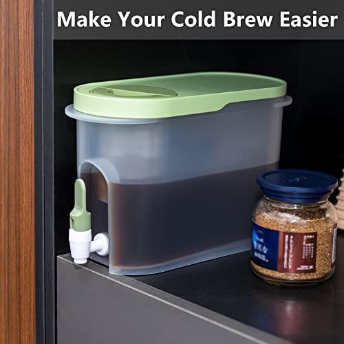 Image of 1 Gallon Cold Brew Coffee Maker with Stainless Steel Mesh Filter and Spigot