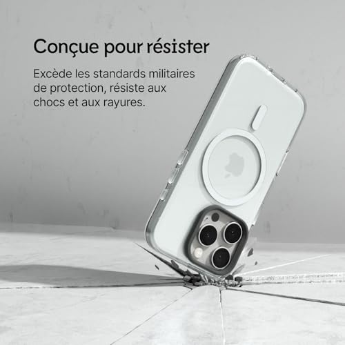Coque Clear MagSafe iPhone 16 Plus protection renforcée premium noir aube - 3