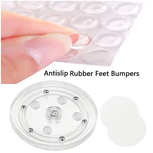 Cookie Decorating Kit Supplies Including 2 Acrylic Cookie Turntable 6 Cookie Scribe Needle 4 Silicone Mesh Mats 6 Cookie Decoration Brushes 8 Rubber Feet Bumpers (Number A) - Thumbnail 4