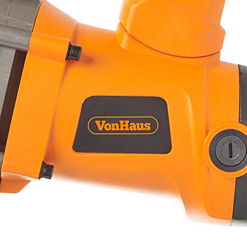 Vonhaus 1-3/16” Sds-Plus Heavy Duty Rotary Hammer Drill 10 Amp - Vibration Control, 3 Functions - With Drill Demolition Kit, Grease, Chisels, Drill Bits And Case – Suitable For Concrete, Wood, Steel #TOP7