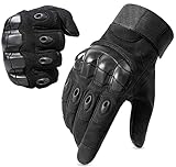 ARTOP Militärische Kampfhandschuhe, Taktische Handschuhe für Herren, Sport-Handschuhe, Sommer, für Motorrad, Motocross, Scooter, Radfahren, Schnittschutz (Schwarz, M)