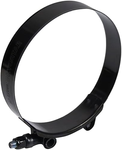 Miniatura 36 de Kyostar Abrazadera de manguera con perno en T de 2.5 pulgadas, ajustable, acero inoxidable, color azul titanio, diámetro de abrazadera para 2.5