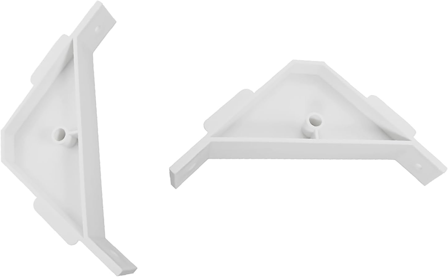12PCS 90 Degree Cabinet Triangle Bracket Plastic White Corner Support Braces for Furniture Cabinets and Other Accessories
