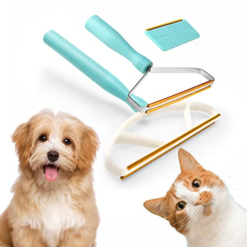 Uproot Clean Pet Hair Remover Bundle - 3 Multi Fabric Uproot Cleaner Dog Hair Remover and Carpet Scraper Models - Easy Cat Hair Remover & Pet Hair Remover for Couch, Clothes & Rugs - Gets Every Hair!