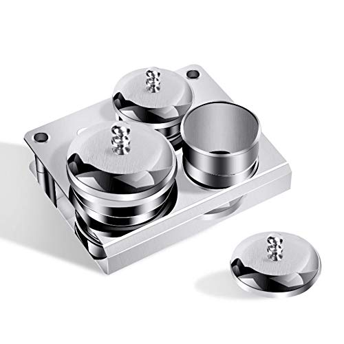 ZHINAN Nail Tips Cup Set, 3pcs/Set Stainless Steel Manicure Powder & Liquid Set, Dappen Dish Liquid Powder Holder, Nail Art Equipment Tools, Cosmetic Containers with Lids