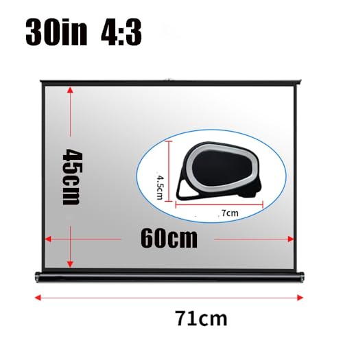 Écran de projection portable pour bureau sans fixation murale requise