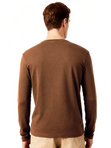 Image of DAMENSCH Fluid Full Sleeve T Shirt for Men; Cotton Stretch Tshirt for Man; No-Fade Colours Casual Shirts; Super Soft Fabric T Shirt for Men Cotton