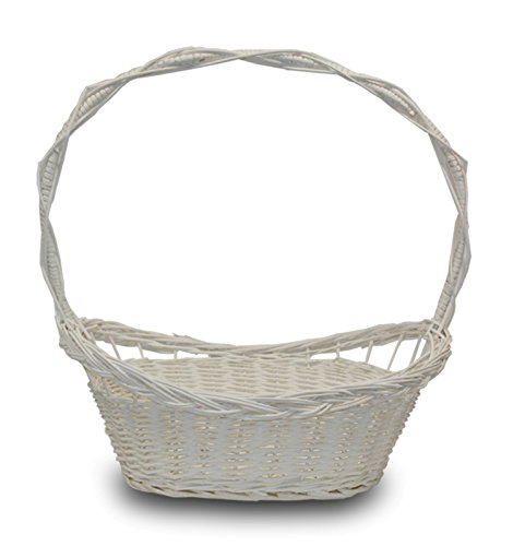Cesta de mimbre blanco navide&ntilde;a para crear lotes de empresa y decoraci&oacute;n