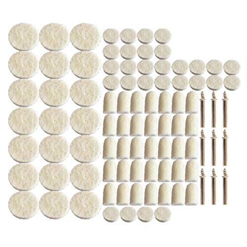 EXCEART 100 Pcs de Feltro de LÃ£ Bob Polimento 100 Pcs Polir Rodas Moagem Bits Moedor CabeÃ§a PolonÃ