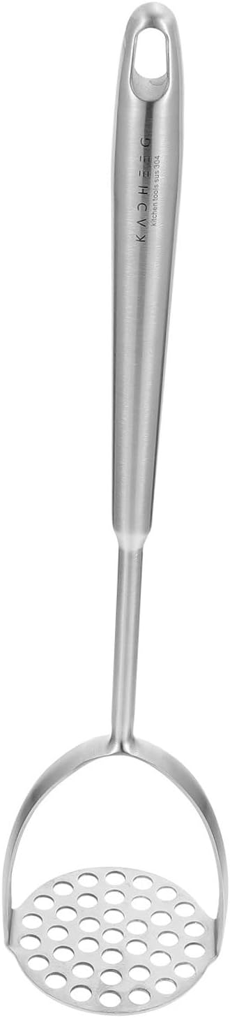 SHOWERORO Stainless Steel Potato Masher Vegetable Crusher Handheld Kitchen Tool for Mashed Potatoes Cooking