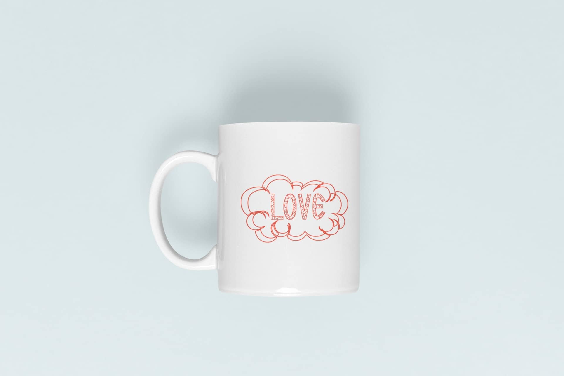 Mitrends Love Cloud Printed Ceramic Mug 250 Ml