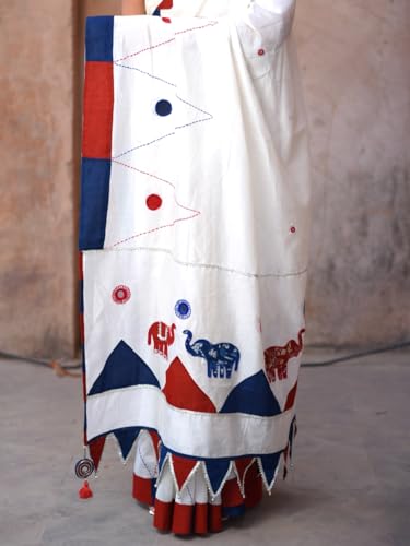 Save As blue chanderi silk saree – image 7