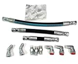 High Pressure Oil Pump HPOP Hoses Lines Kit & Crossover Line Fit for Ford 7.3L Powerstroke Diesel Engines 1994-1997