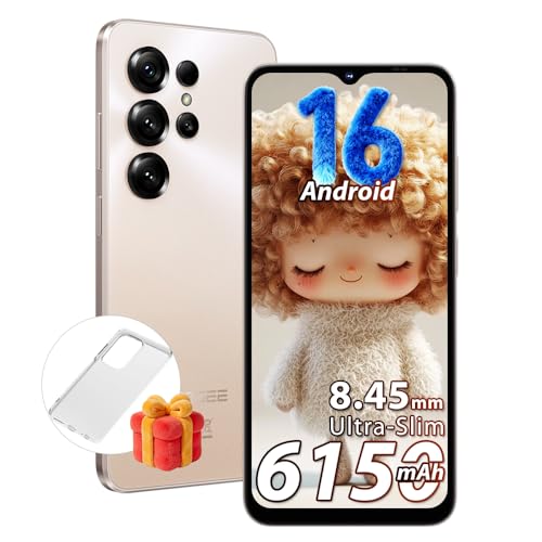 DOOGEE Note 56 X Android 16 Mobile Phones 2025,UNISOC SC9863A,6150mAh 10W,24GB+64GB/2TB,6.56 HD+90Hz 4G Smartphone,8MP+5MP,Dual SIM Free Unlocked Mobile Phones,Face ID/OTG (Gold)