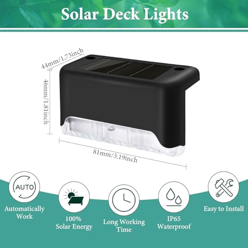 Image of Outside new step Solar Light Outdoor Garden Waterproof Stair Deck Pool Patio Fence Gate Yard Floor Step Railing Window Balcony Sunlight Pathway.(warm yellow) (16)