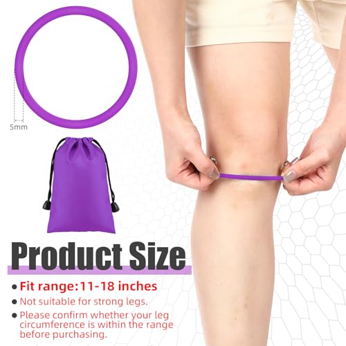 Image of Foilswirl Silicone Patella Knee Band for Basketball Patella Tendon Support Knee Pain Running Tendon Brace Support Strap(2,Purple,M)