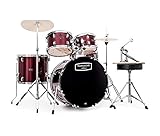 Stand Tom: 14 x 14 Mapex Tornado Studio Set - Red - inkl. Hardware & Becken