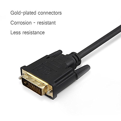 Active DVI a VGA, YIWENTEC DVI 24 + 1 DVI-D maschio a VGA maschio con chip cavo adattatore convertitore per PC DVD monitor HDTV 2 m Nero