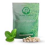 Zero Waste Toothpaste Tablets with Fluoride - Travel Toothpaste Tablets for Healthy Teeth & Fresh Breath - 60 Count Tooth Tabs by PURE EARTH essentials