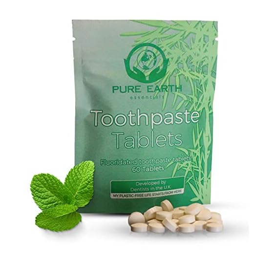 Zero Waste Toothpaste Tablets with Fluoride - Vegan & Eco Friendly Toothpaste Tablets with Mint Freshness for Healthy Teeth & Fresh Breath - 60 Chewable Toothpaste Tabs by Pure Earth Essentials