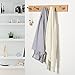 LANGRIA Wall Mounted Coat Rack with Hooks Eco-Friendly Space Saving Bamboo Design with Embedded Screws and Five Hangers for Jackets, Coats, Hats, Umbrellas, Scarfs, Bags, Holds 10kg in Weight