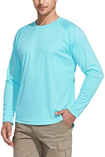 Camisetas masculinas CQR FPS 50+ de manga comprida para uso externo, proteção solar UV, ajuste solto