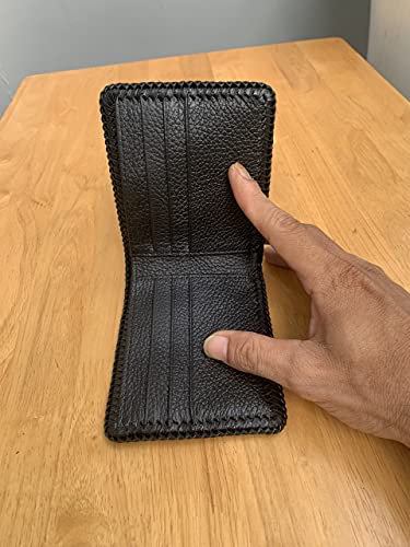 Genuine Natural alligator crocodile leather skin bifold wallet for men, more manly (Edge Stitching)4