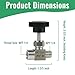 Angry Pony Stainless Steel 304 MNPT 1/4 × FNPT 1/4 female Straight Needle Valve, High Pressure Hydraulic Flow Control Valve for Water Oil Gas Systems, 900 PSI