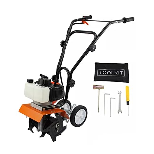 Motozappa motocoltivatore zappatrice con motore a scoppio 2 tempi da 52 cc e con larghezza del raggio di lavoro di 300 mm e profondità di 150 mm zappatrice per terreno orto