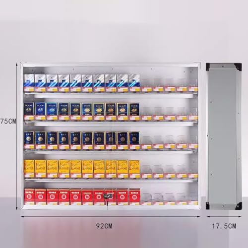 Expositor de cigarrillos rectangular de pared con cerradura para estancos y tiendas 7