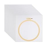 15 Stück Kreuzstich Stoff Zum Sticken, 20x20 cm Kreuzstich Weiß Aida Stoff zum Sticken Baumwolle Stickstoff Stramin 11CT Cross Stitch Fabric für Stickereien Nähen DIY Handwerk