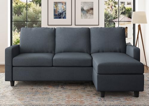 HONBAY Convertible Sectional Sofa Couch, L Shaped Couch with Reversible ...