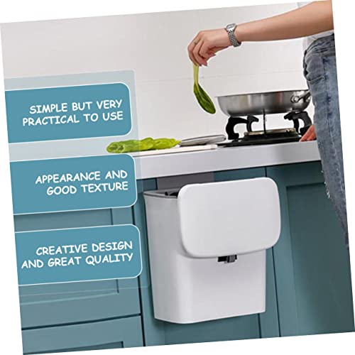 Caneca de basura para cocina con tapa montada en pared miniatura 2