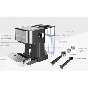 Zjchaoespressomachinesemiautomaticcoffeemakerexpressocoffeemachineswith20barpressureextraction15lwatertankrapidhightemperaturesteammilkfrothincoffeemachine Urban Country Home Decor Zjchao espresso machine semi automatic coffee maker expresso coffee machines with 20bar pressure extraction 15l water tank rapid high temperature steam milk frothin coffee machine urban country home decor