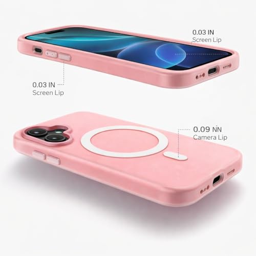 Image of Hupshy iPhone 16 Back Cover with Camera Protection Rings, Kickstand-Matte /Anti, Non-Slip, Camera Glass Protection,Transparent Shockproof Cover for iPhone 16 (Orange)
