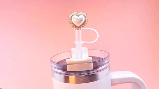 Cubierta de silicona para pitillo con diseño de corazones miniatura 7