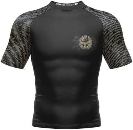 FUJI BUSHIDO FLEX LITE RASHGUARD BLACK/GOLD LARGE