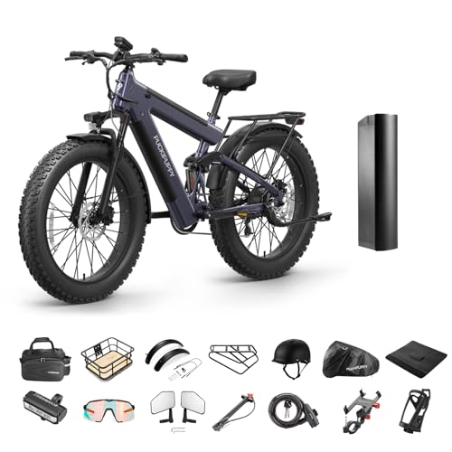 PUCKIPUPPY Electric Bike 1350W 28MPH, 48V 30Ah Battery 130 Miles