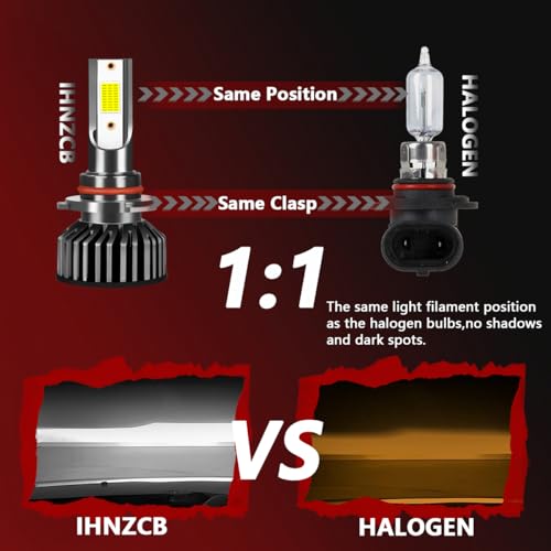 IHNZCB Fit for Chevrolet Silverado 1500(2007-2015) Chevy Silverado 2500 HD 3500 HD(2007-2019) Combo 9005 High Beam H11 Low Beam LED Headlight + 5202/H16 Fog Light Bulbs Kits,6000K Super Brighter