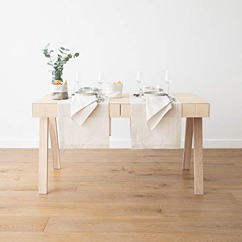 Set di 4 tovaglioli in Lino e Cotone a Strisce