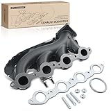 A-Premium Left Side Engine Exhaust Manifold Kit W/Gasket & Studs & Nuts Fit for Chevy, GMC & Cadillac -Silverado 1500 2500, Express, Suburban, Tahoe, Savana, Sierra, Escalade, Replaces 12556078