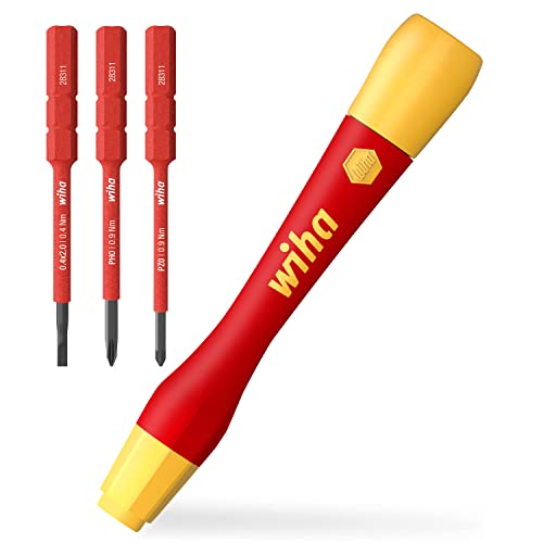 Wiha Juego de destornillador de precision PicoFinish® slimVario® electric de 4 unid, con slimBits (43167)