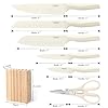 Premium Quality 8-Piece Knife Set with Block, Lightweight and Strong, Ergonomic Handles for Home,Dishwasher Safe