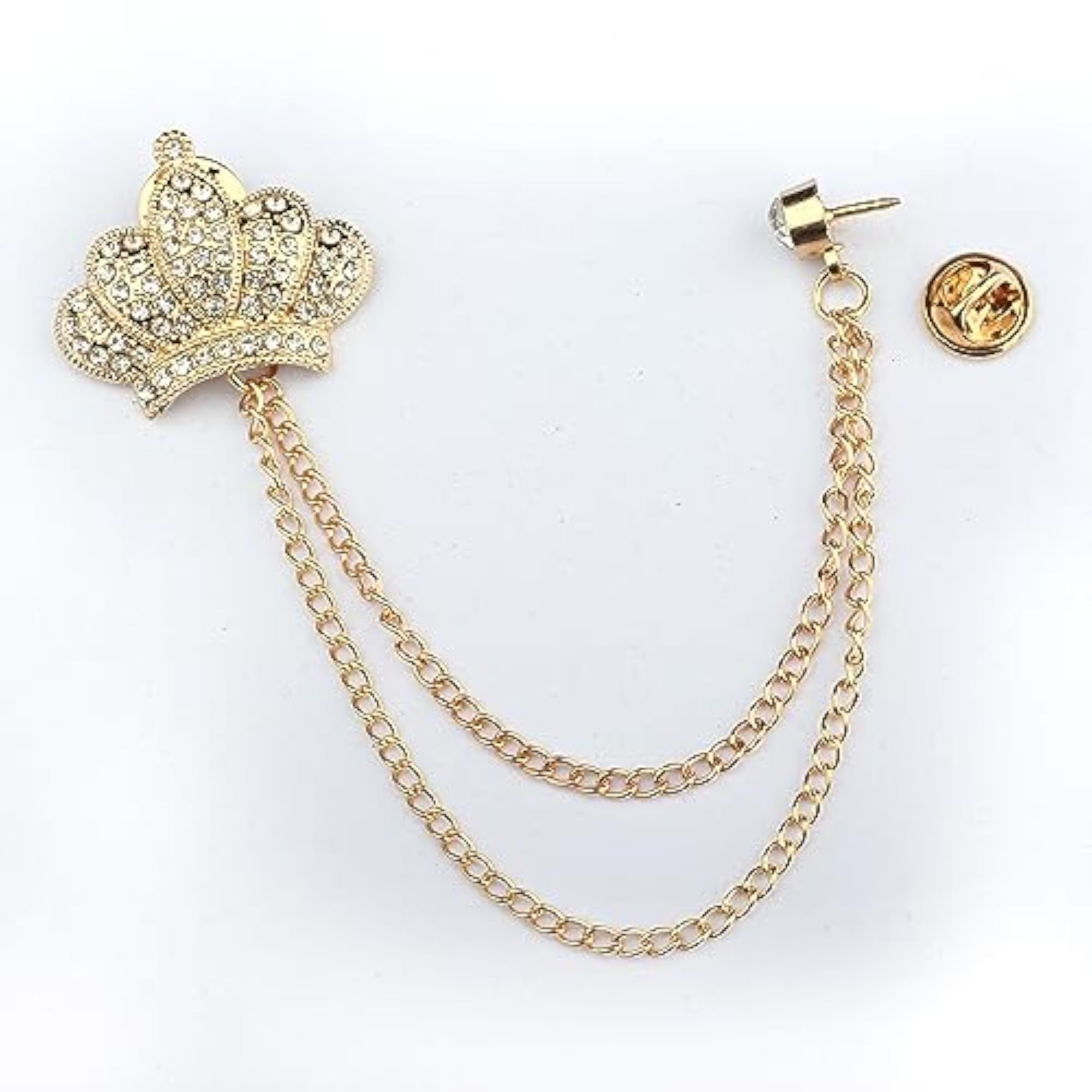 Royal Crown Design Brooch for Men
