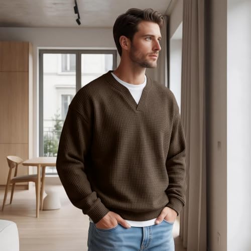 moolBeko Men's Textured Waffle Layered-Look Long-Sleeve Tee - image 3